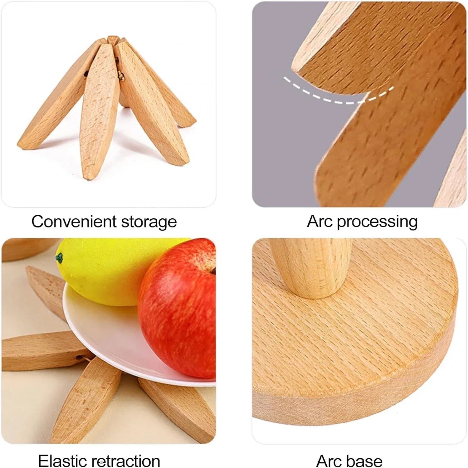 3pcs Heat resistant trivets for pots or mugs in tree shaped decoration - Image 5